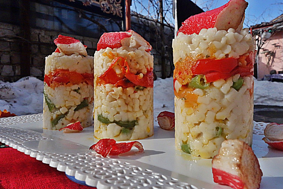 Cus-cus cu legume si surimi delicios