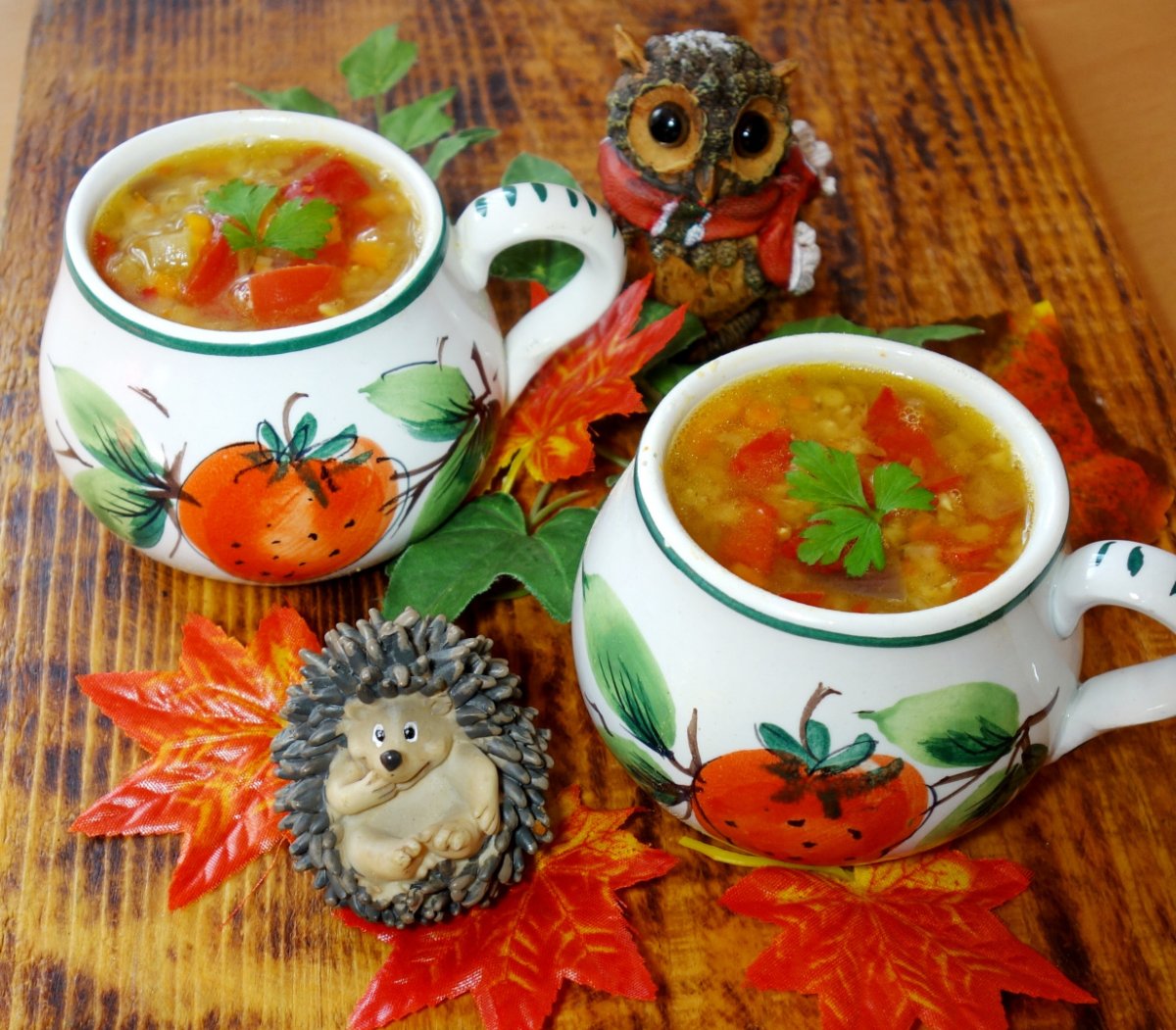 Supa de toamna cu gogosar, linte rosie si radacinoase gatita la slow cooker Crock Pot