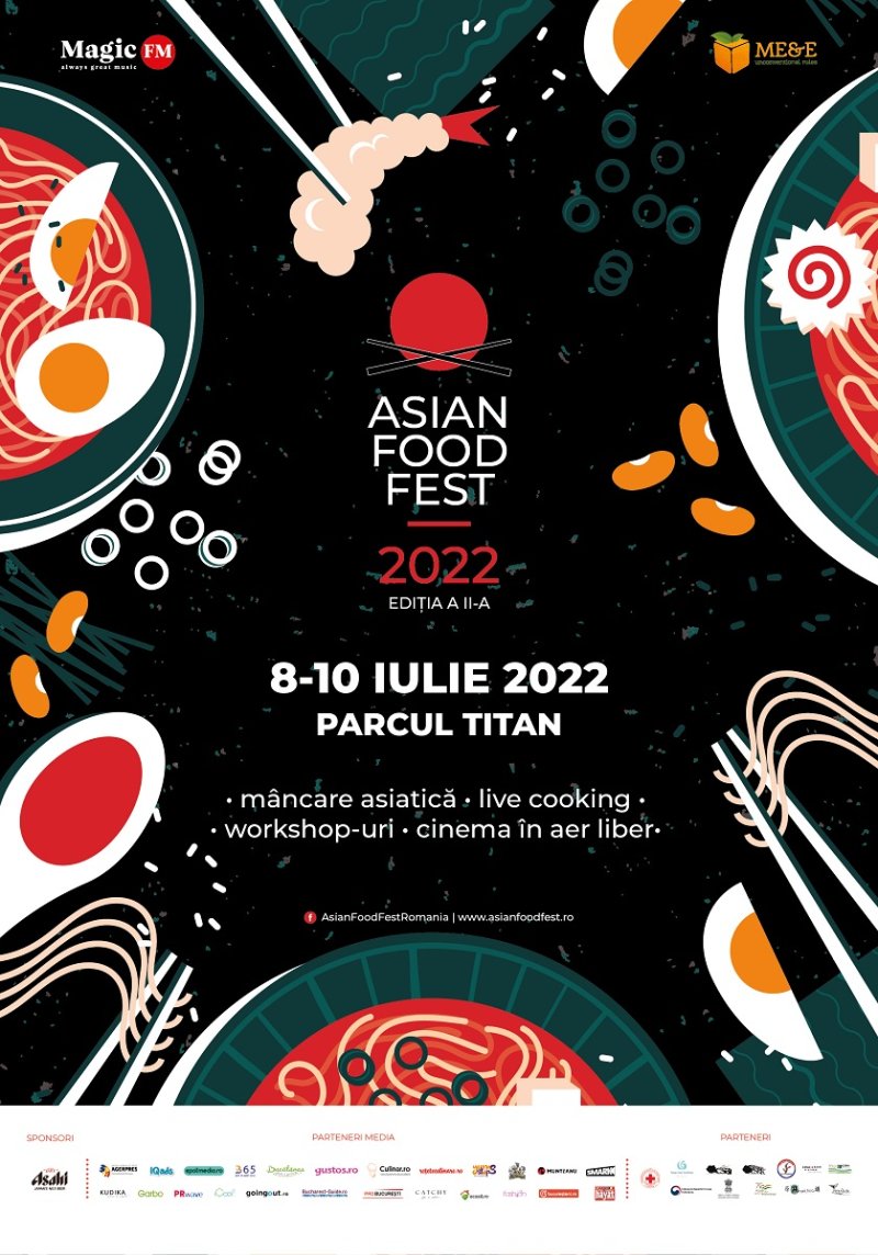 Mâncare asiatică și filme în aer liber, între 8 – 10 iulie la Asian Food Fest