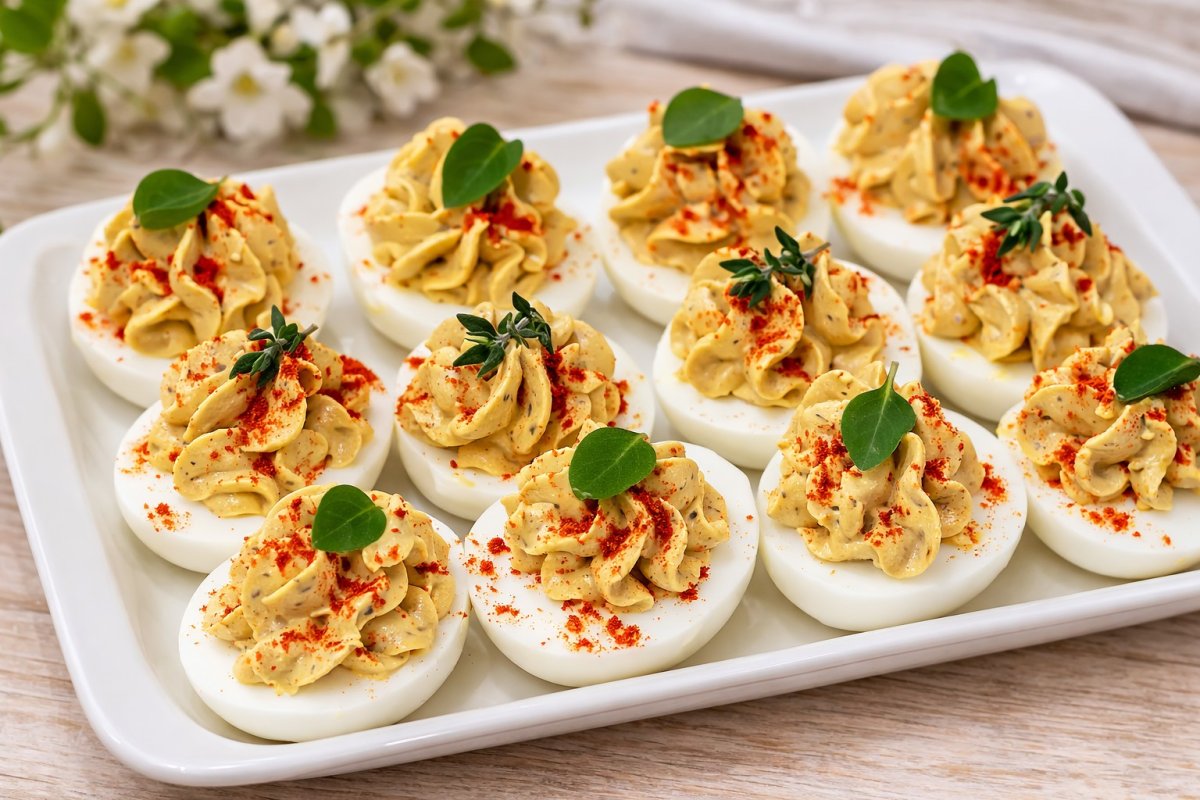 Oua umplute cu pate de ficat. Reteta rapida si savuroasa pentru aperitive delicioase