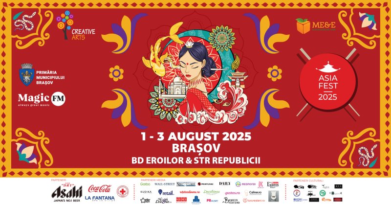 Pentru prima oară, ASIA FEST are loc în “Orașul de sub Tâmpa”   Între 1 și 3 august, cultura și gastronomia Asiei cuceresc Brașovul