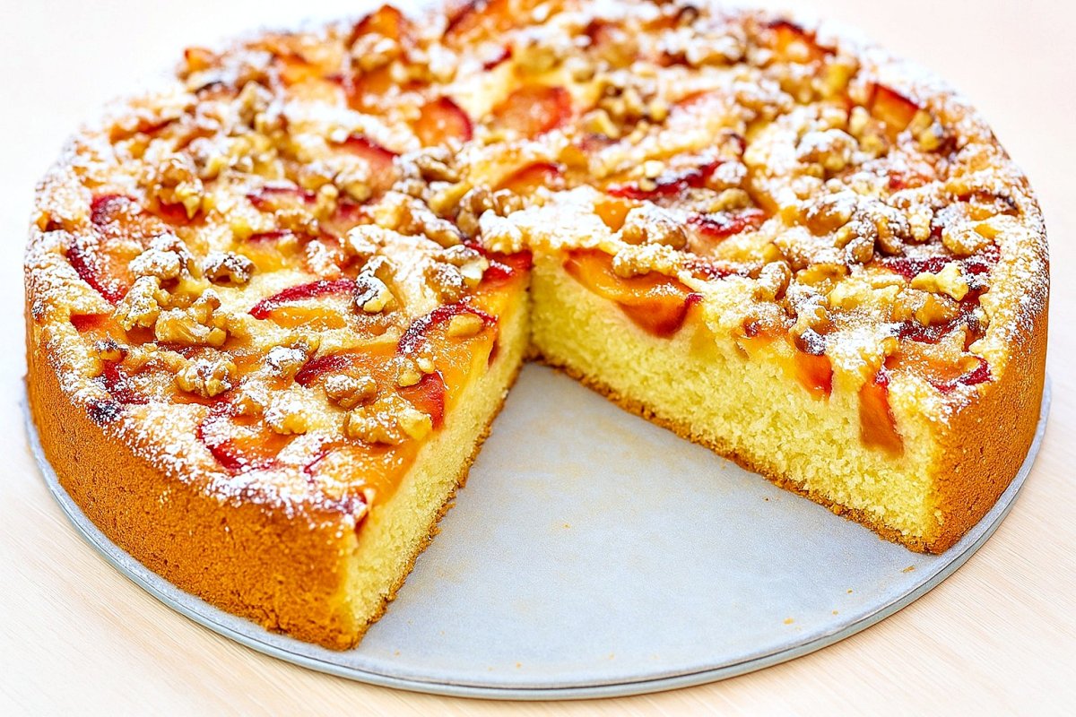 Prajitura cu prune si nuci - reteta simpla pentru un desert delicios cu fructe