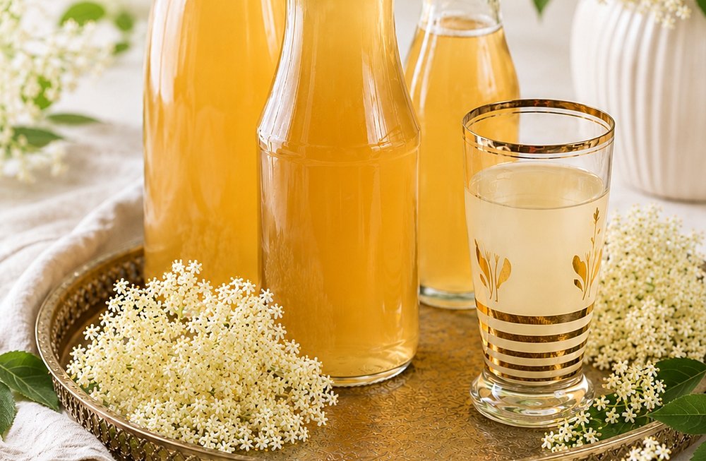 Sirop de soc preparat la rece - reteta naturala, aromata si usor de facut
