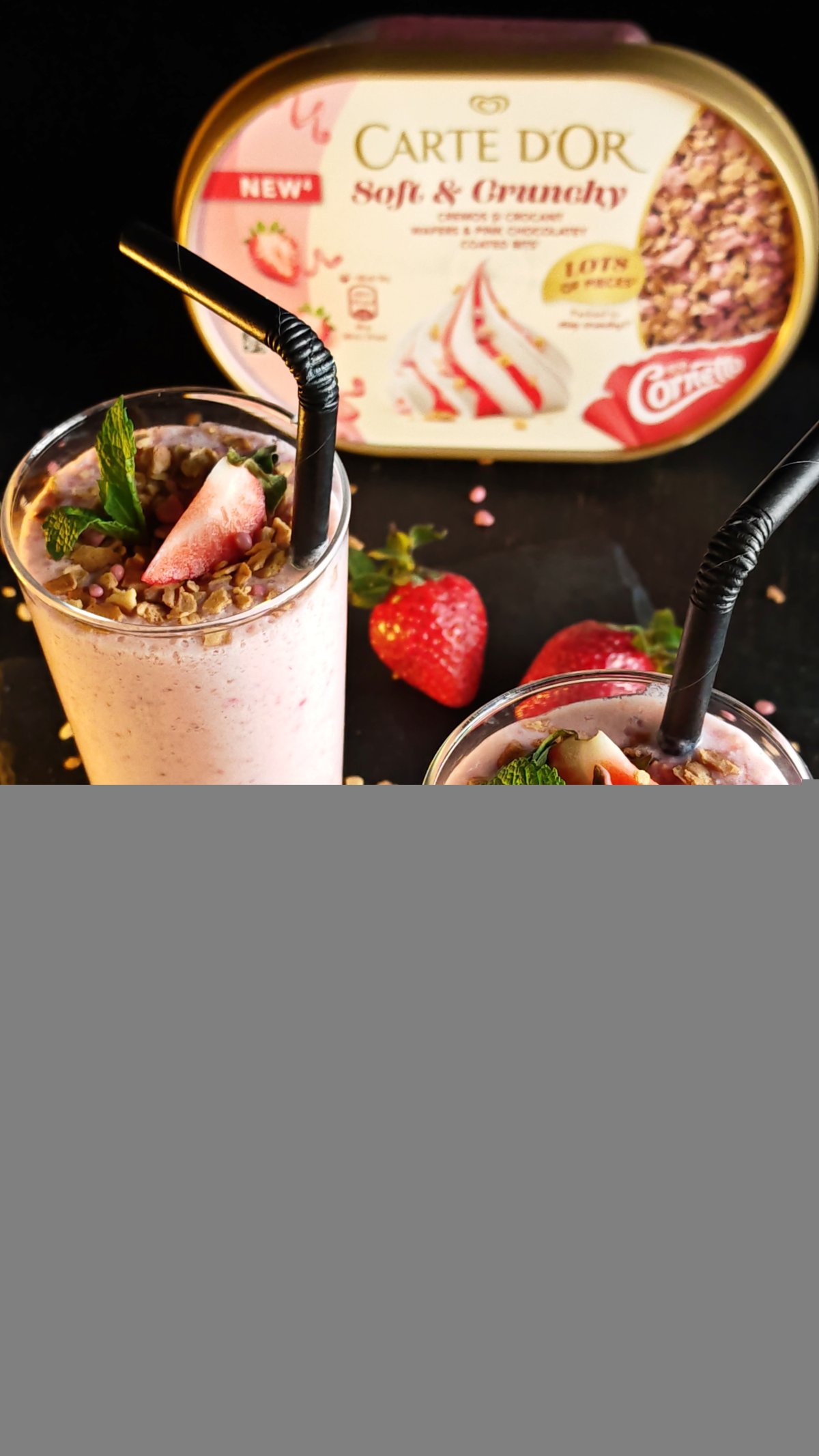 Shake cu înghețată de căpșuni - Deliciu răcoritor de vară