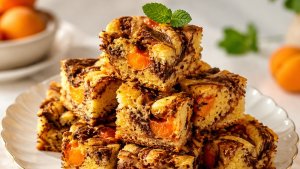 Prajitura marmorata cu caise - reteta usoara, economica si delicioasa