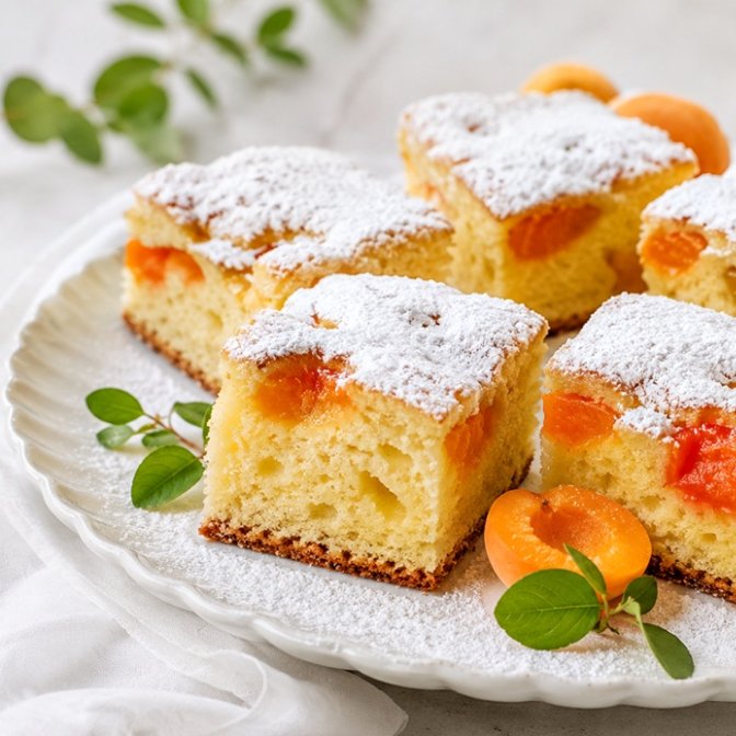 Prajitura pufoasa cu caise si iaurt, simpla, rapida si aromata