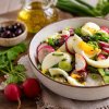 Salata de oua cu ridichi si ceapa verde - reteta rapida, gustoasa si satioasa