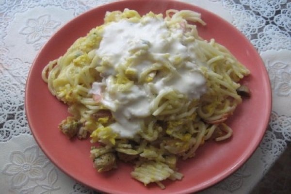 Spaghete Carbonara rețetă cu ciuperci