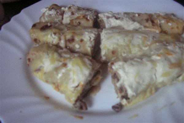 Clatite umplute cu ciuperci si cu sunca