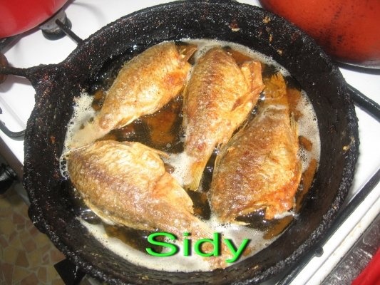 Peste de rau, prajit