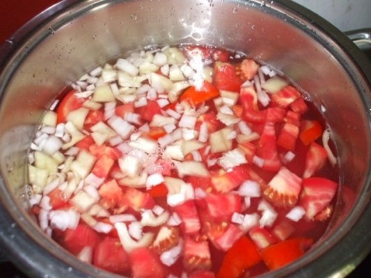 Ciorba de rosii cu taitei