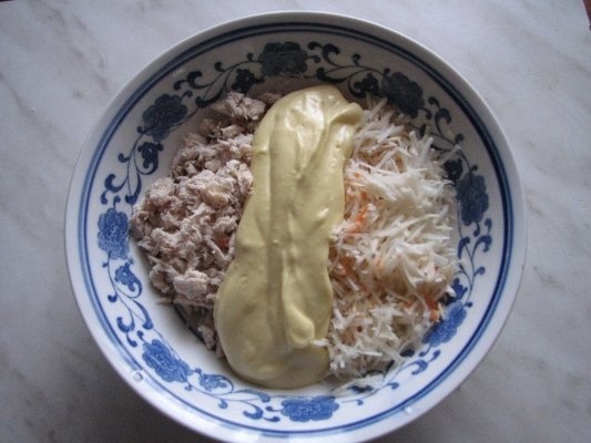 Salata de telina cu piept de pui