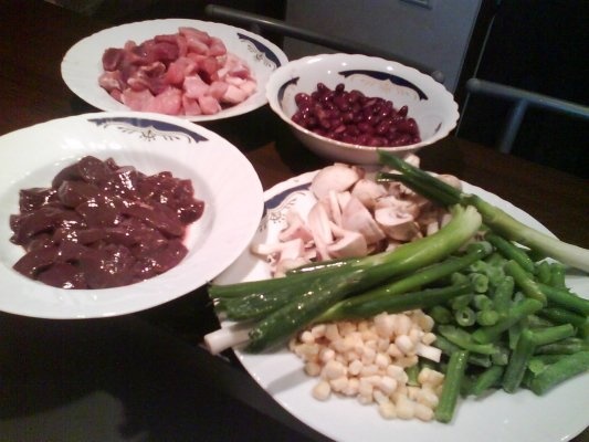 Fajitas cu garnitura de fasole rosie