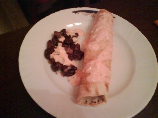 Fajitas cu garnitura de fasole rosie