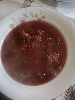 Bors rosu cu afumatura