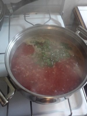 Bors rosu cu afumatura