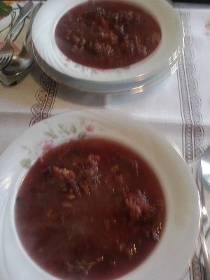 Bors rosu cu afumatura