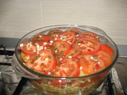 Musaca cu carne de pui