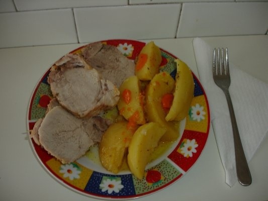 Arosto con le patate (Cotlet de porc cu cartofi)