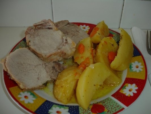 Arosto con le patate (Cotlet de porc cu cartofi)