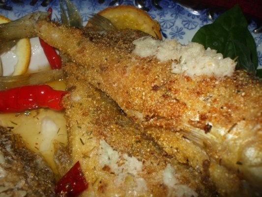 Salau prajit cu usturoi