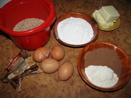 Tort cu blat de cacao si crema de ciocolata