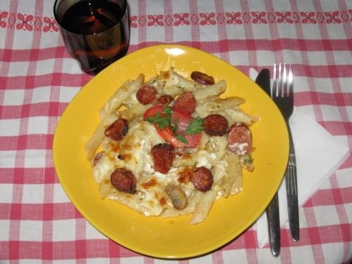 Carnaciori cu penne si ciuperci