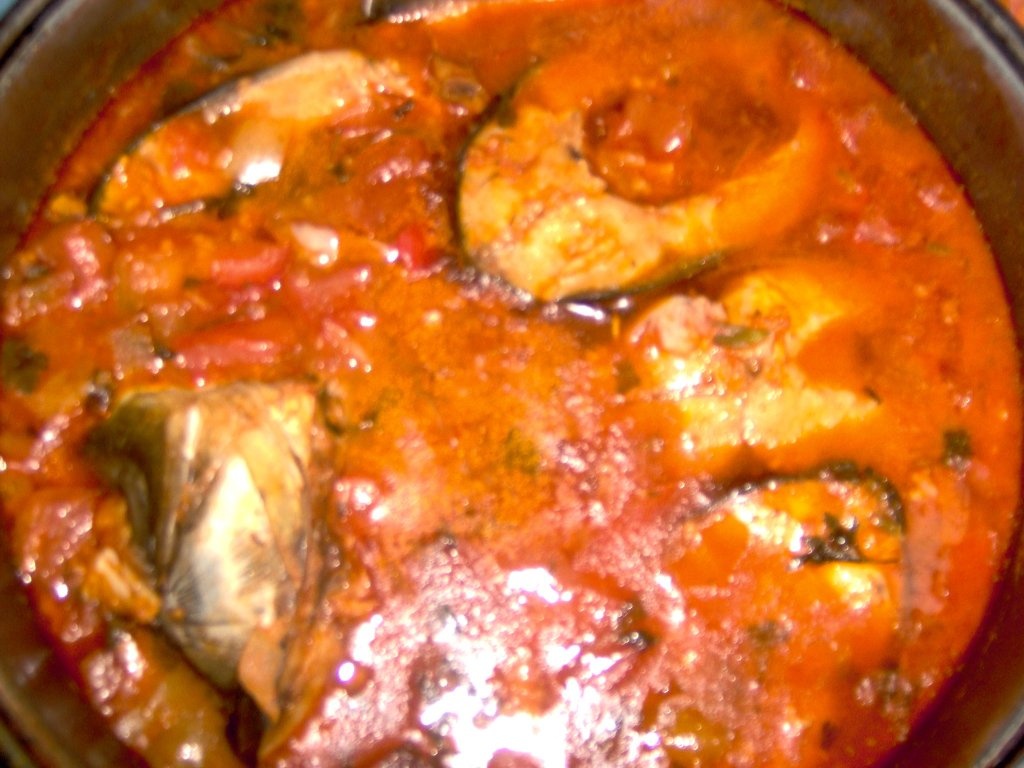 Peste somon in sos de rosii