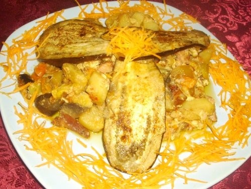 Mancare de  Legume cu costita afumata