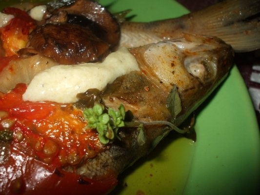 Salau marinat la cuptor