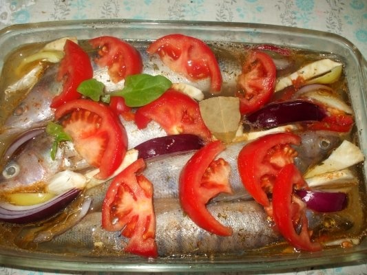 Salau marinat la cuptor