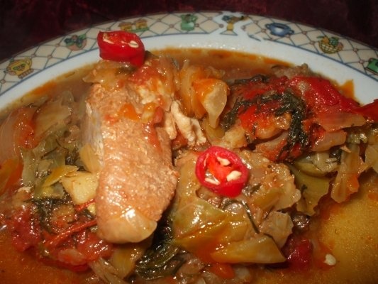 Varza dulce cu carne de porc la cuptor