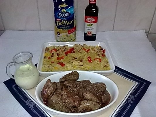 Ficatei de curcan cu rizotto