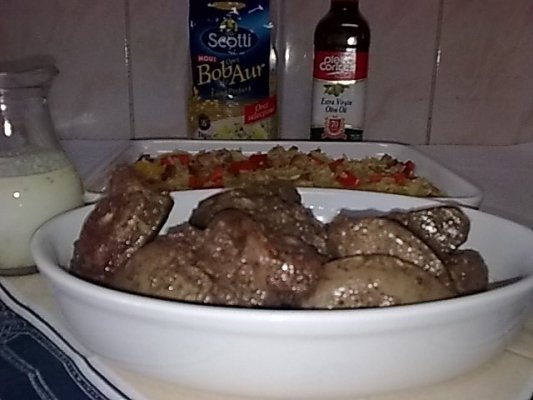 Ficatei de curcan cu rizotto