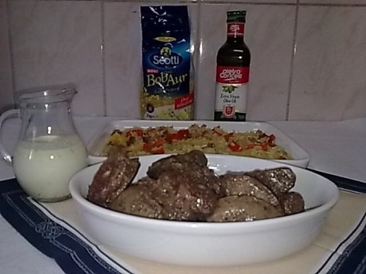 Ficatei de curcan cu rizotto