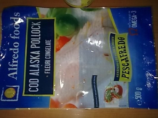 File de cod cu garnitura de gutui si ardei gras rosu