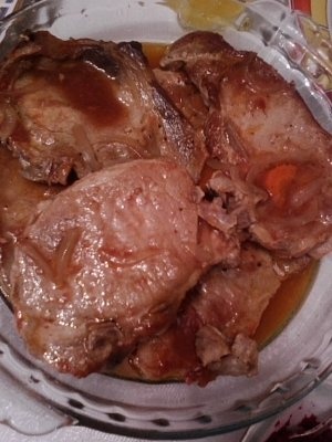 Muschi de porc la tava