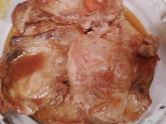 Muschi de porc la tava