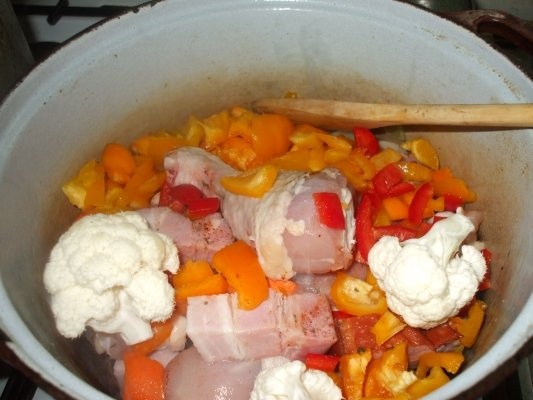 Mancare de pui cu costita si cartofi