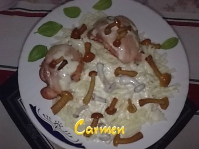 Friptura de curcan, cu paste si sos Gran Cucina