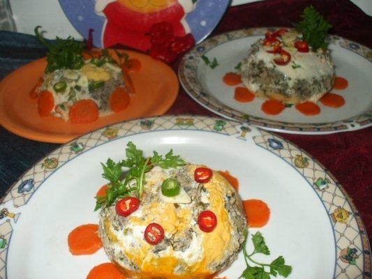 Aperitiv cu ficatei de pui si oua (mini drob)