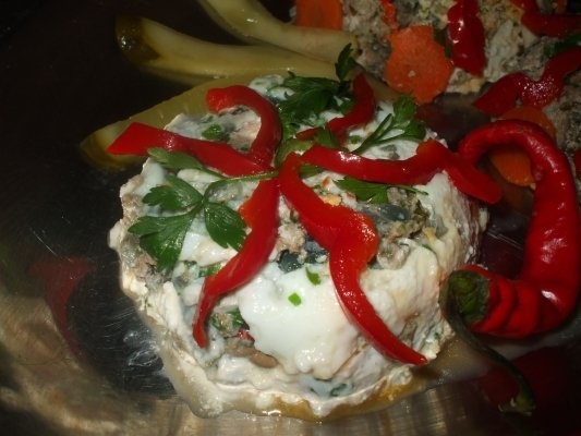 Aperitiv cu ficatei de pui si oua (mini drob)