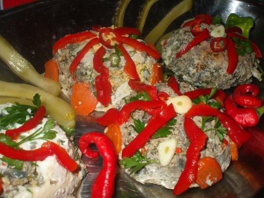 Aperitiv cu ficatei de pui si oua (mini drob)