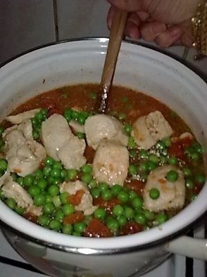 Piept de pui cu mazare