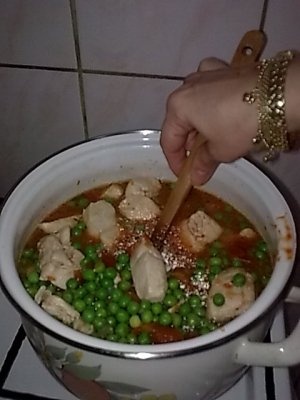 Piept de pui cu mazare