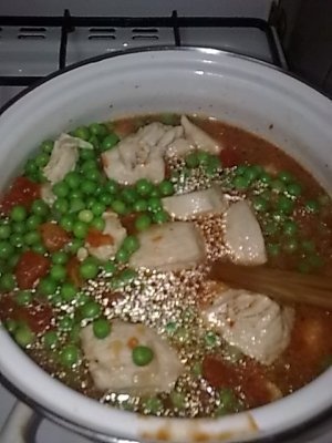 Piept de pui cu mazare