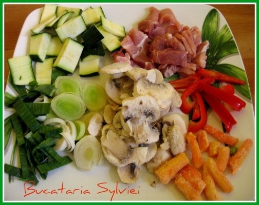 Porc cu cinci legume