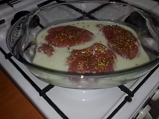 Medalion de curcan cu sos de unt, lamaie si chimen