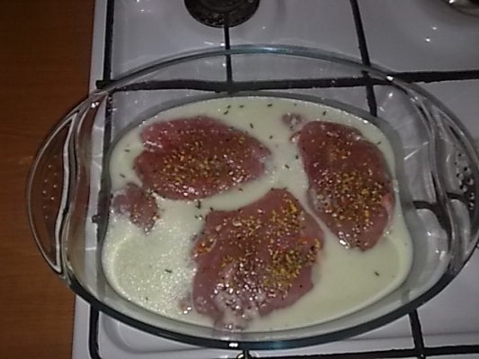 Medalion de curcan cu sos de unt, lamaie si chimen