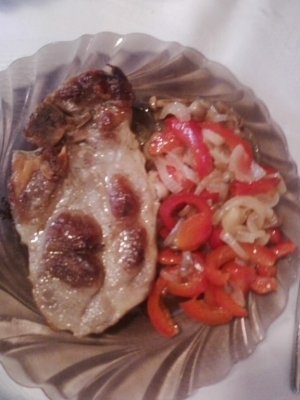 Friptura la dubletta cu salata de ghebe